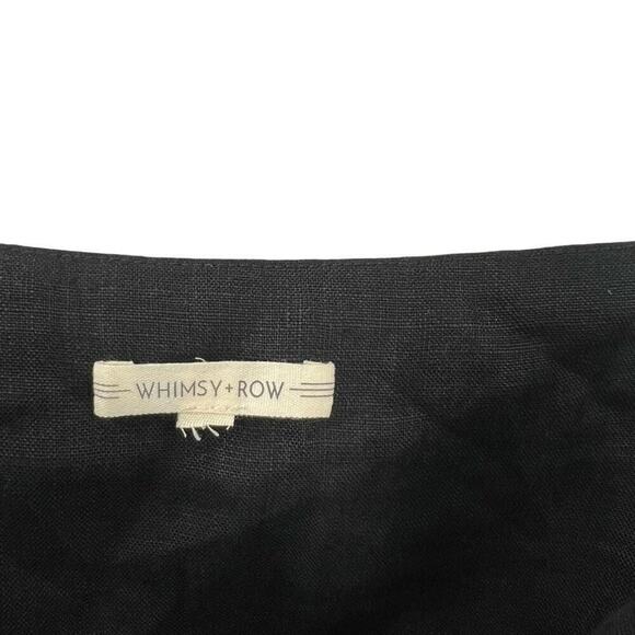 Whimsy + Row Loni Dress in Black Linen Sz M - Picture 5 of 8
